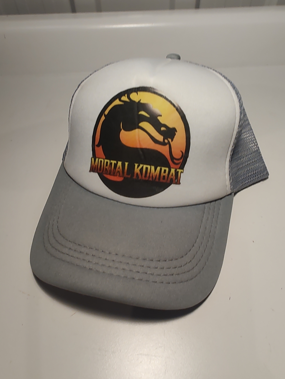 Logo Trucker Hat - Gray & White